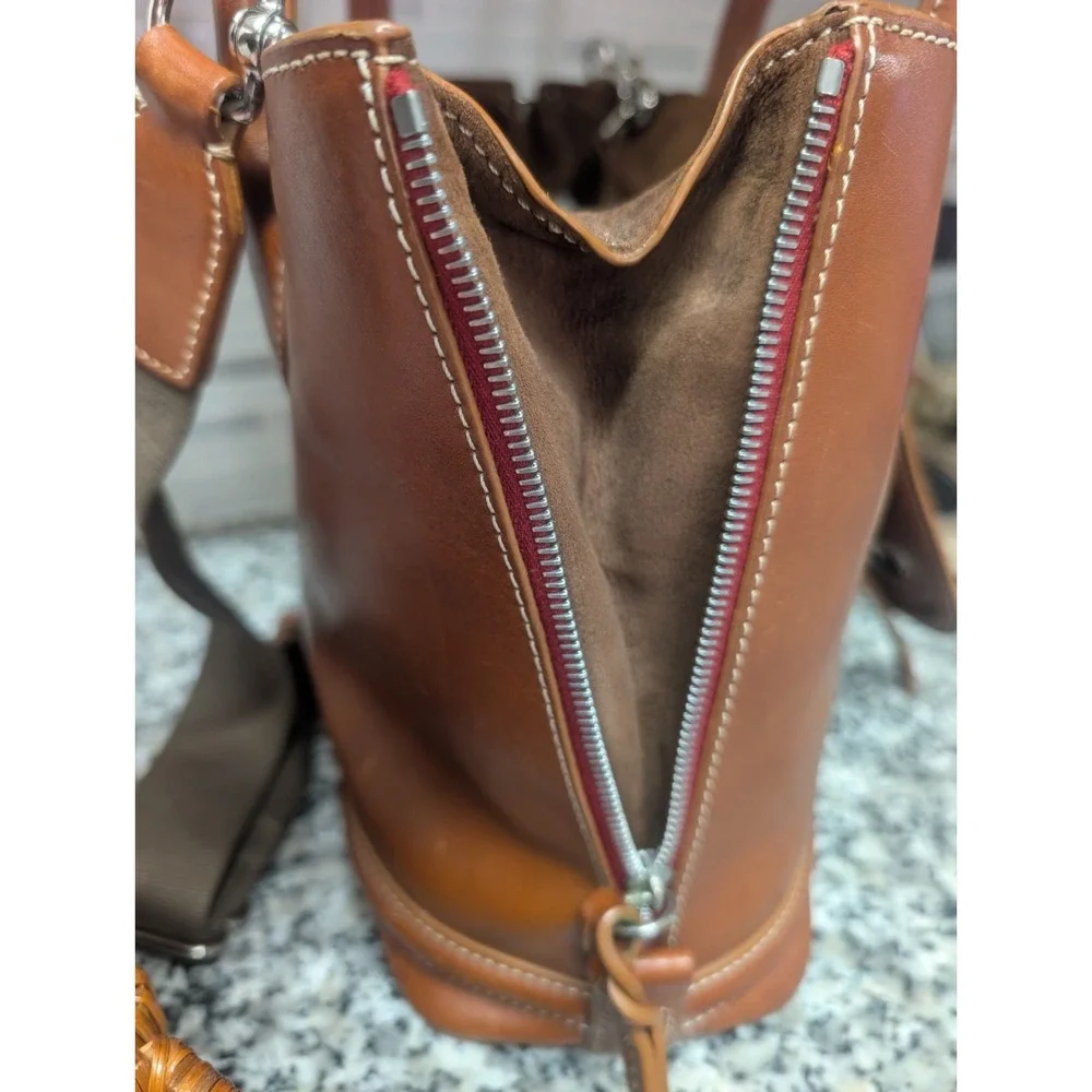 Dooney & Bourke Florentine Leather Barlow Side Zip Tote Satchel  Shoulder Bag